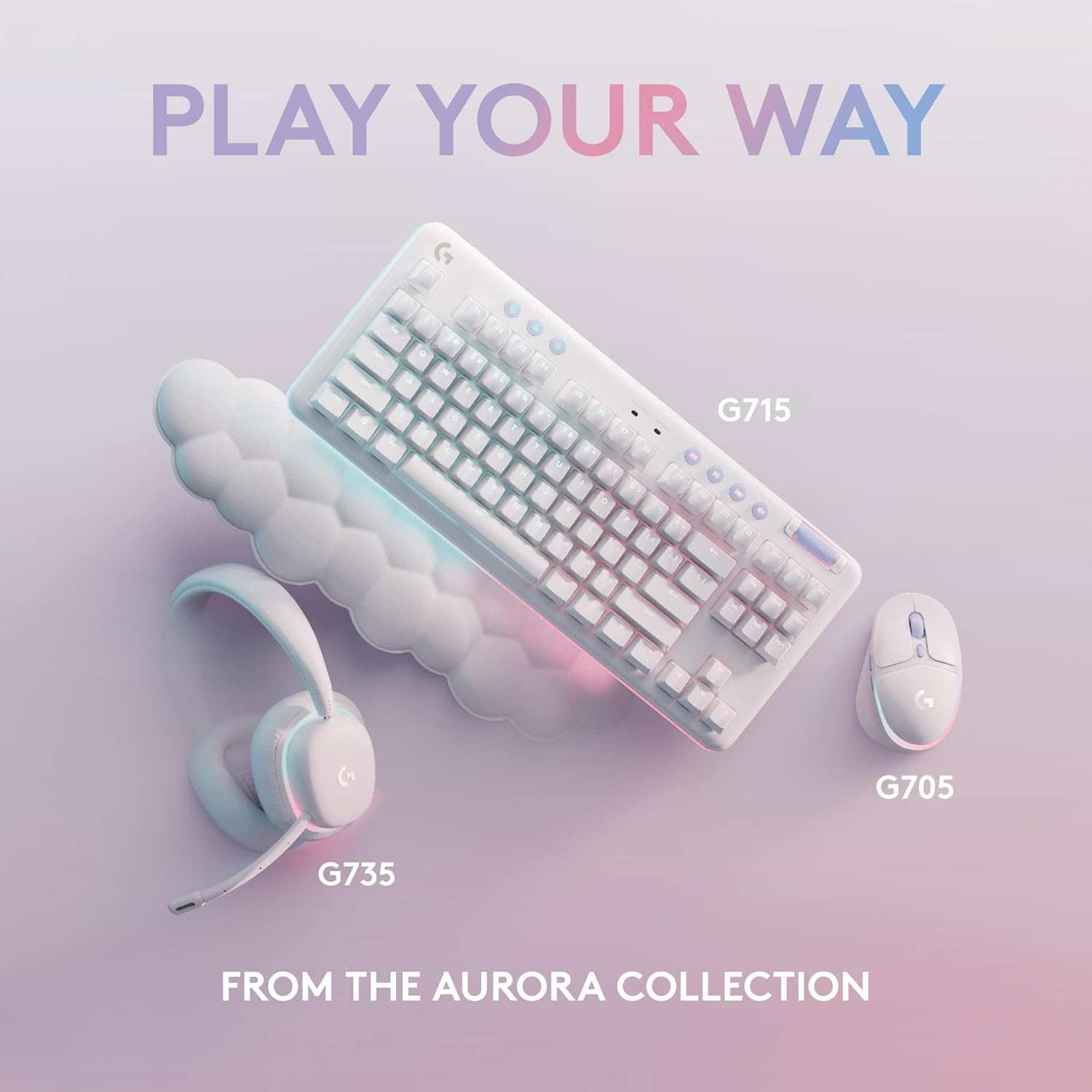 Logitech G713 TKL Wired Mechanical Keyboard LIGHTSYNC RGB Lighting Linear Switches (GX Red) - White Mist Logitech G713 TKL Wired Mechanical Keyboard LIGHTSYNC RGB Lighting Linear Switches (GX Red) - White Mist